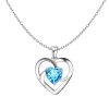 HighSpark 925 Silver Stylish Love Knot Heart Pendant Necklace For Women | 92.5 Sterling Silver & Stunning Shine | Lovely Gift