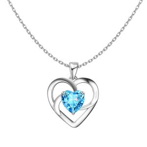 HighSpark 925 Silver Stylish Love Knot Heart Pendant Necklace For Women | 92.5 Sterling Silver & Stunning Shine | Lovely Gift