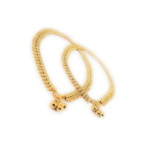 Gold Plated & Brass Stylish Thin Size Anklets