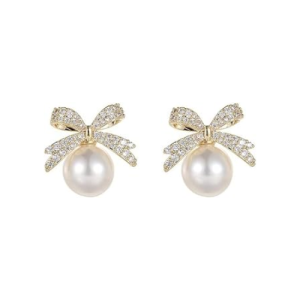 Latest Stylish Crystal Pearl Earrings for Women and Girls