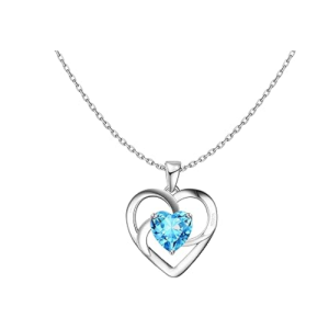 Silver Stylish Love Knot Heart Pendant Necklace For Women